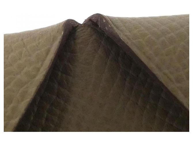 Tarjetero Calvi Epsom Hermès Castaño Beige - vista 3