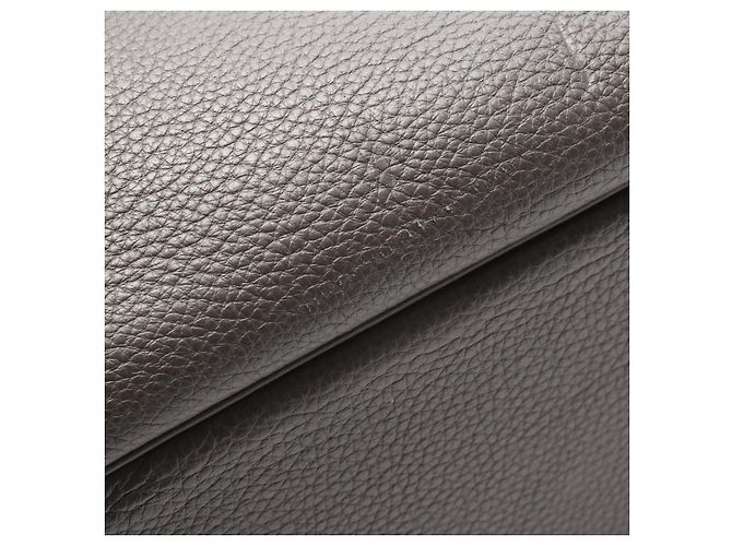 Hermès Borsa Boston Plume 45 in pelle Hermes Grigio - vista 5
