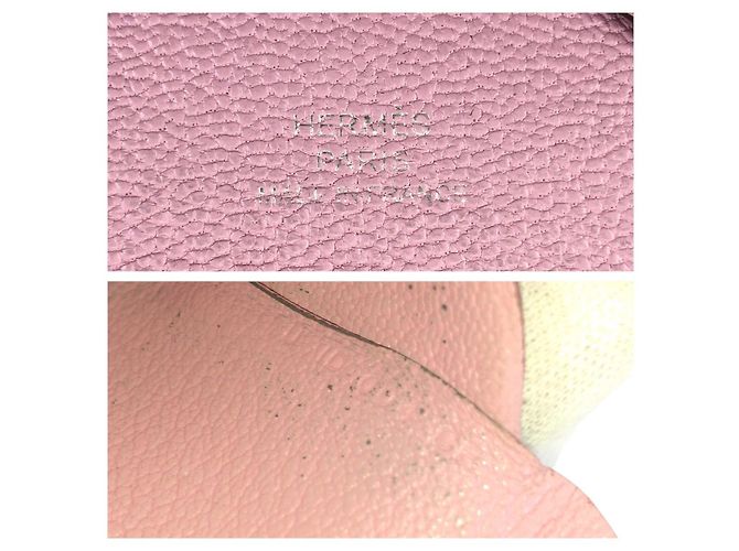 Hermès Tarjetero duo Chevre Calvi Hermes Rosa - vista 5