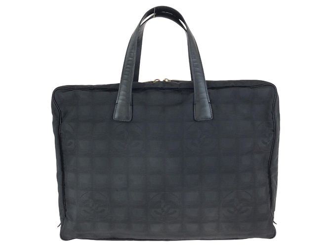 Chanel Nylon/Leder Coco Mark Tote Bag Schwarz - Ansicht 2