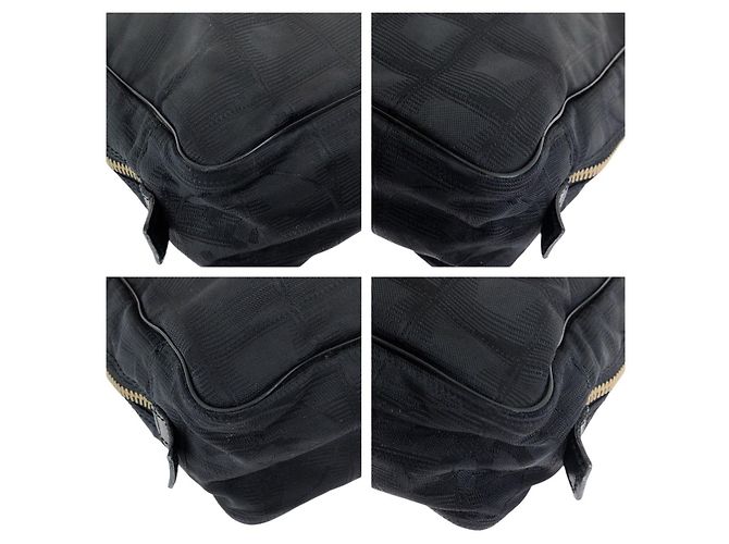 Chanel Nylon/Leder Coco Mark Tote Bag Schwarz - Ansicht 3