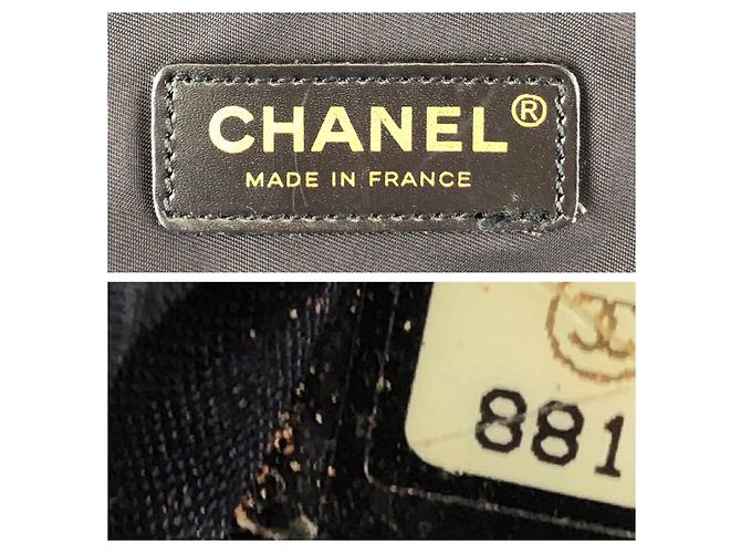 Chanel Nylon/Leder Coco Mark Tote Bag Schwarz - Ansicht 4