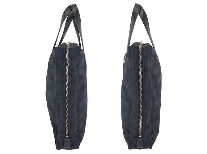 Chanel Nylon/Leder Coco Mark Tote Bag Schwarz - Ansicht 7