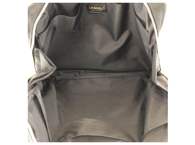 Chanel Nylon/Leder Coco Mark Tote Bag Schwarz - Ansicht 8