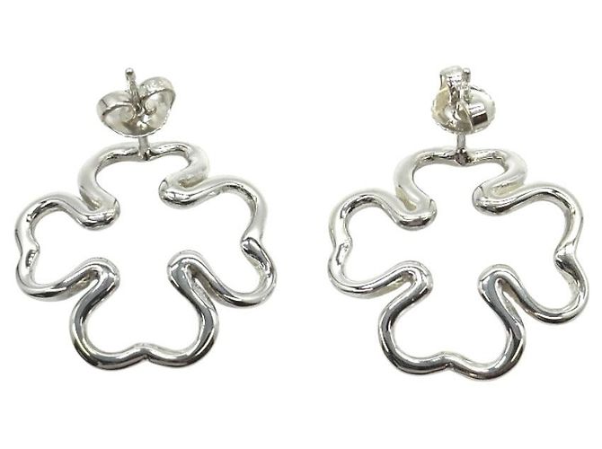 Pendientes Chanel Clover Silver Plata Metálico - vista 3