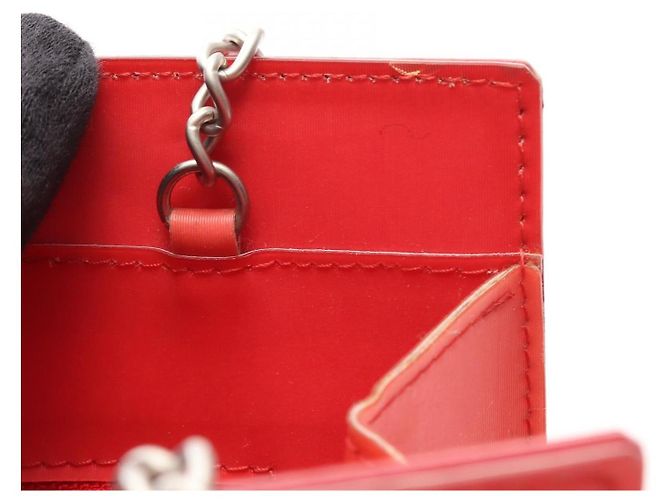 Borsa a tracolla in tessuto Chanel Coco Mark Rosso - vista 5