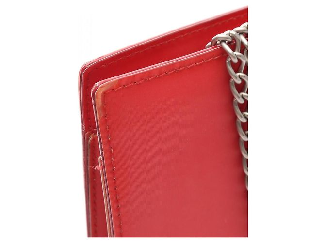 Borsa a tracolla in tessuto Chanel Coco Mark Rosso - vista 7