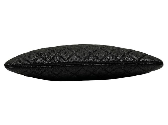 Clutch Chanel Boy in pelle caviar Chanel Nero - vista 3