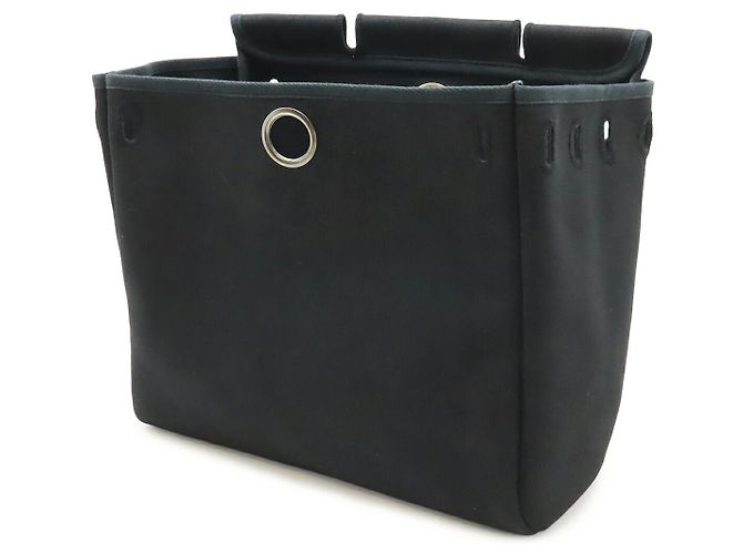 Hermès Zaino Hermes Herbag A Dos PM Canvas Leather Nero - vista 9