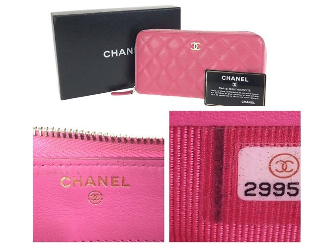 Chanel Caviar Skin Long Wallet Pink - view 5