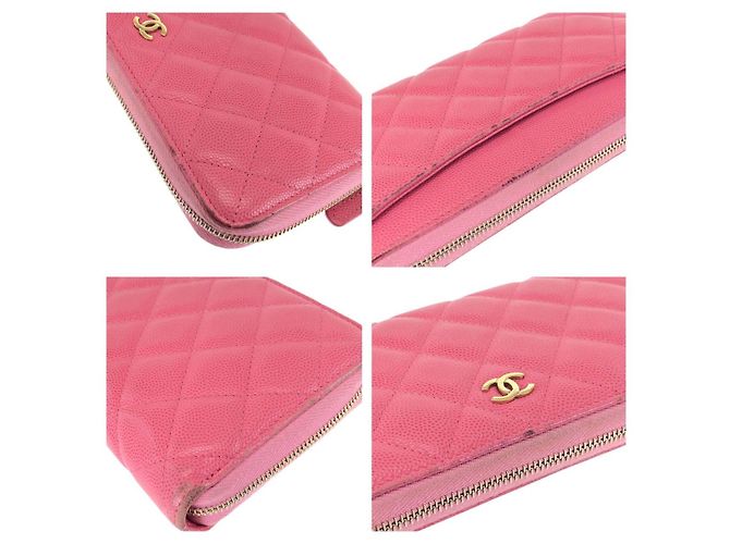 Chanel Caviar Skin Long Wallet Pink - view 6