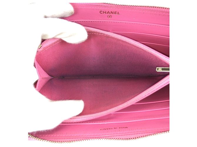 Chanel Caviar Skin Long Wallet Pink - view 9