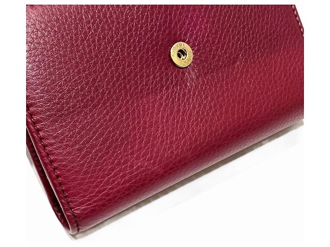 Bamboo Carteira trifold de couro com detalhe em bambu Gucci Marrom - vista 9