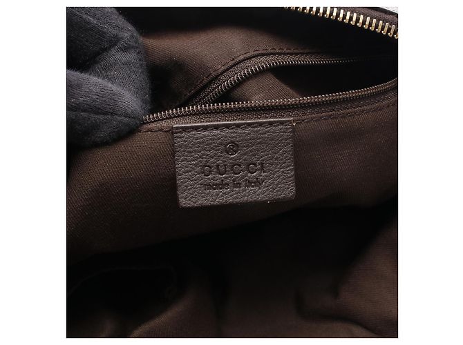 Borsa a tracolla Gucci Abbey in tela GG e pelle Marrone Beige - vista 4