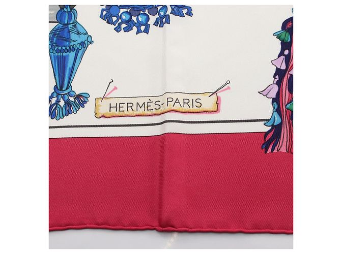 Hermès Pañuelo de seda Hermes Carre90 Pasementerie Rosa - vista 6