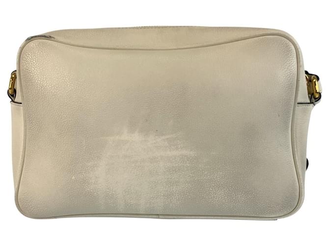 Borsa a tracolla in pelle Prada Bianco - vista 2