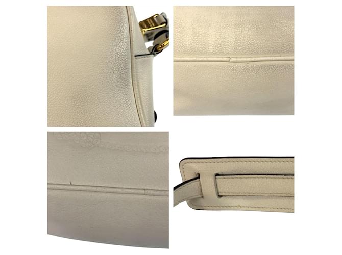 Borsa a tracolla in pelle Prada Bianco - vista 6
