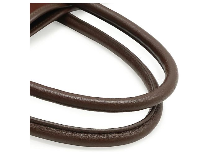Hermès Borsa Tote Hermes Garden Party PM Toile Officier Leather Marrone - vista 4