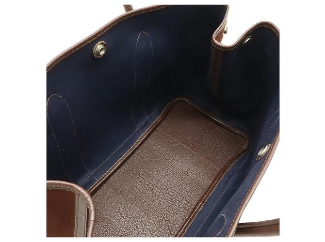 Hermès Borsa Tote Hermes Garden Party PM Toile Officier Leather Marrone - vista 5