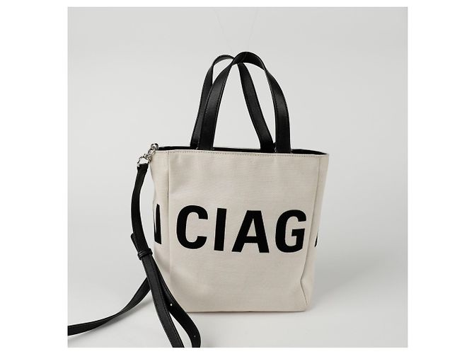 Balenciaga Borsa tote a spalla in tela con logo - vista 6