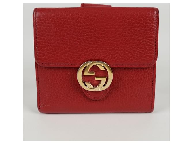 Gucci Portafoglio Interlocking Rosso - vista 2