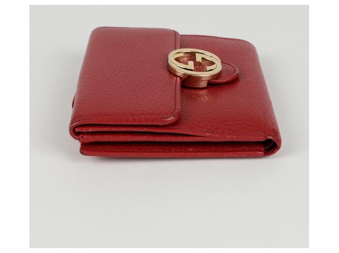 Gucci Portafoglio Interlocking Rosso - vista 5