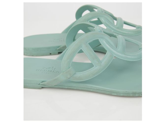 Sandali Hermès Egerie Verde Menta - vista 3