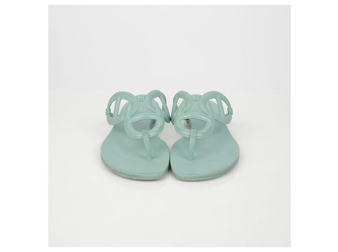 Sandali Hermès Egerie Verde Menta - vista 4