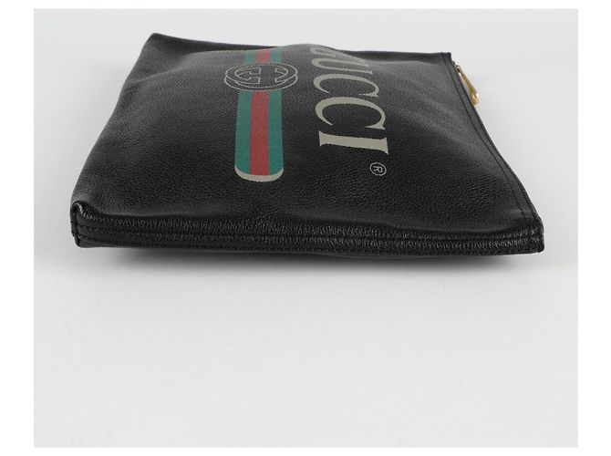 Gucci Clutch Portfolio con Logo Stampato - vista 6