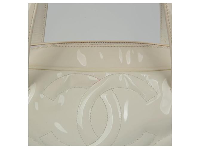 Chanel Borsa Bowling con logo Triple Cc Bianco - vista 5