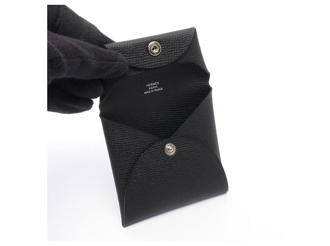 Monedero Bastia Epsom Hermès Negro - vista 3