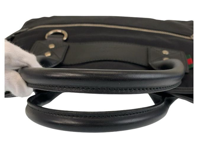 Valigetta in nylon e pelle Gucci Nero - vista 5