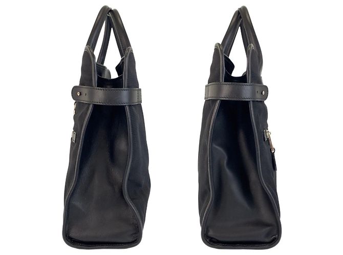 Valigetta in nylon e pelle Gucci Nero - vista 7