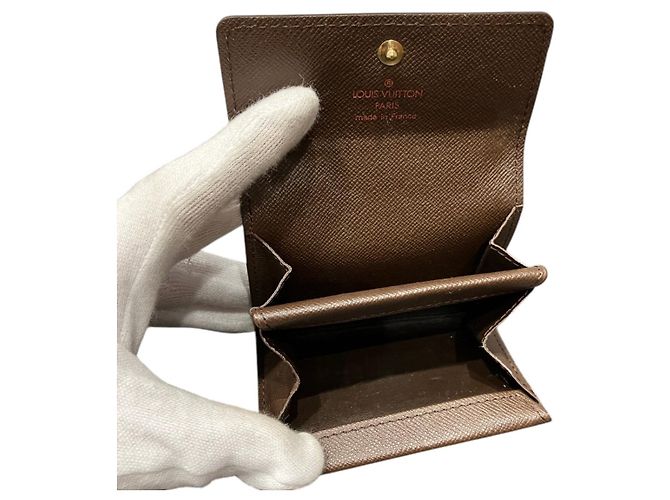 Monedero Louis Vuitton Damier Ebene Castaño - vista 3