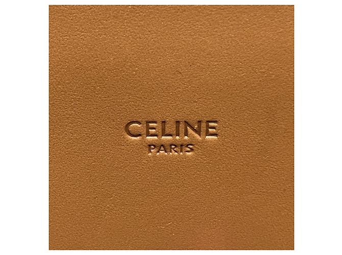 Céline CELINE Vertikaler Cabas Small Canvas Leather Tote Bag Weiß - Ansicht 4