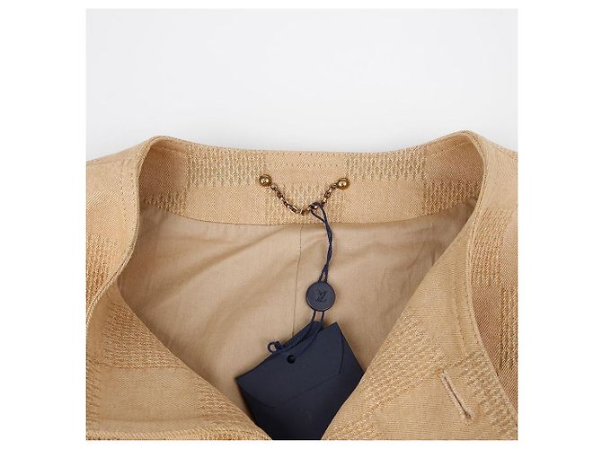Louis Vuitton Blazer con cuello de patrón Damier Talla Castaño - vista 4