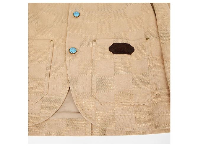 Louis Vuitton Blazer con cuello de patrón Damier Talla Castaño - vista 5