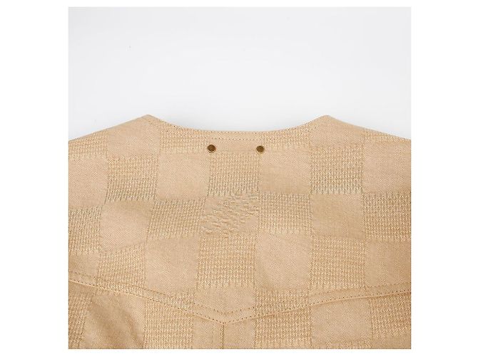 Louis Vuitton Blazer con cuello de patrón Damier Talla Castaño - vista 7