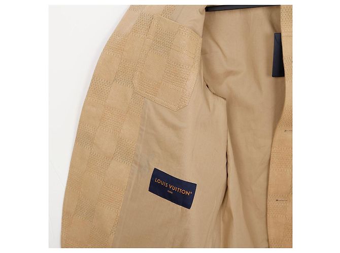 Louis Vuitton Blazer con cuello de patrón Damier Talla Castaño - vista 8