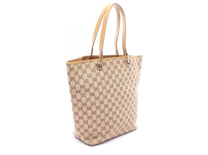 Borsa Tote Gucci GG Canvas Marrone Beige - vista 2