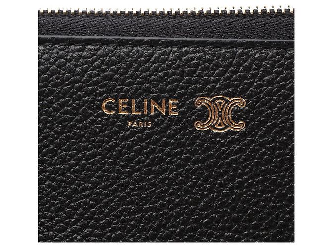 Céline Tarjetero de cuero CELINE Negro - vista 4