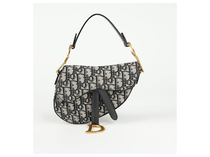 Dior Mini borsa a tracolla Oblique Saddle Blu - vista 2