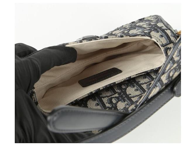 Dior Mini borsa a tracolla Oblique Saddle Blu - vista 8