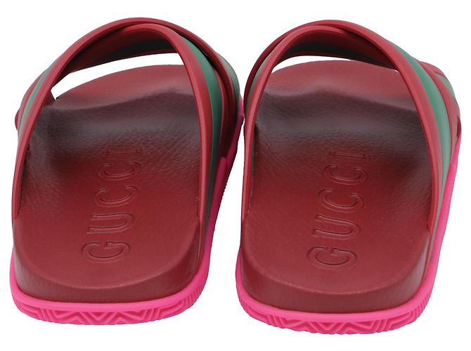 Sandali Web Criss-Cross Gucci in gomma multicolore - vista 5