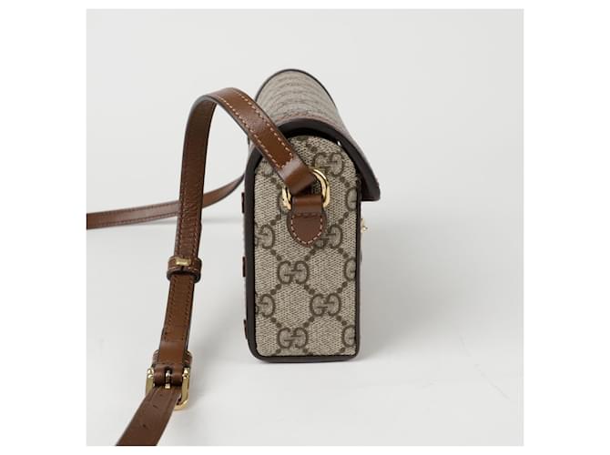 Gucci Mini borsa a tracolla Horsebit Marrone - vista 5