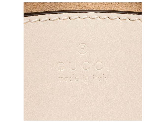 Borsa Gucci Matelasse Leather GG Marmont Small Flap Bianco - vista 8