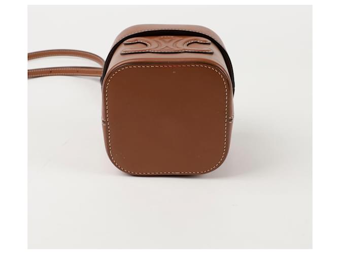 Céline Piccola borsa a tracolla e a spalla Box Triope Marrone - vista 6