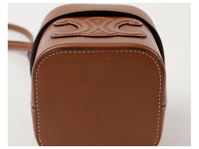 Céline Piccola borsa a tracolla e a spalla Box Triope Marrone - vista 7