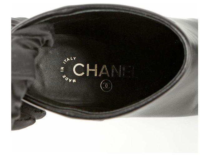 Chanel Ankle Boots mit Absatz Größe Schwarz - Ansicht 10