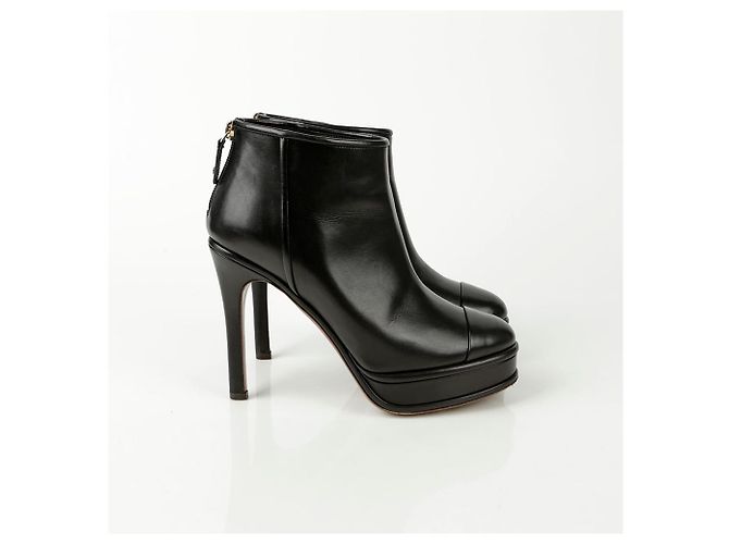 Chanel Ankle Boots mit Absatz Größe Schwarz - Ansicht 6